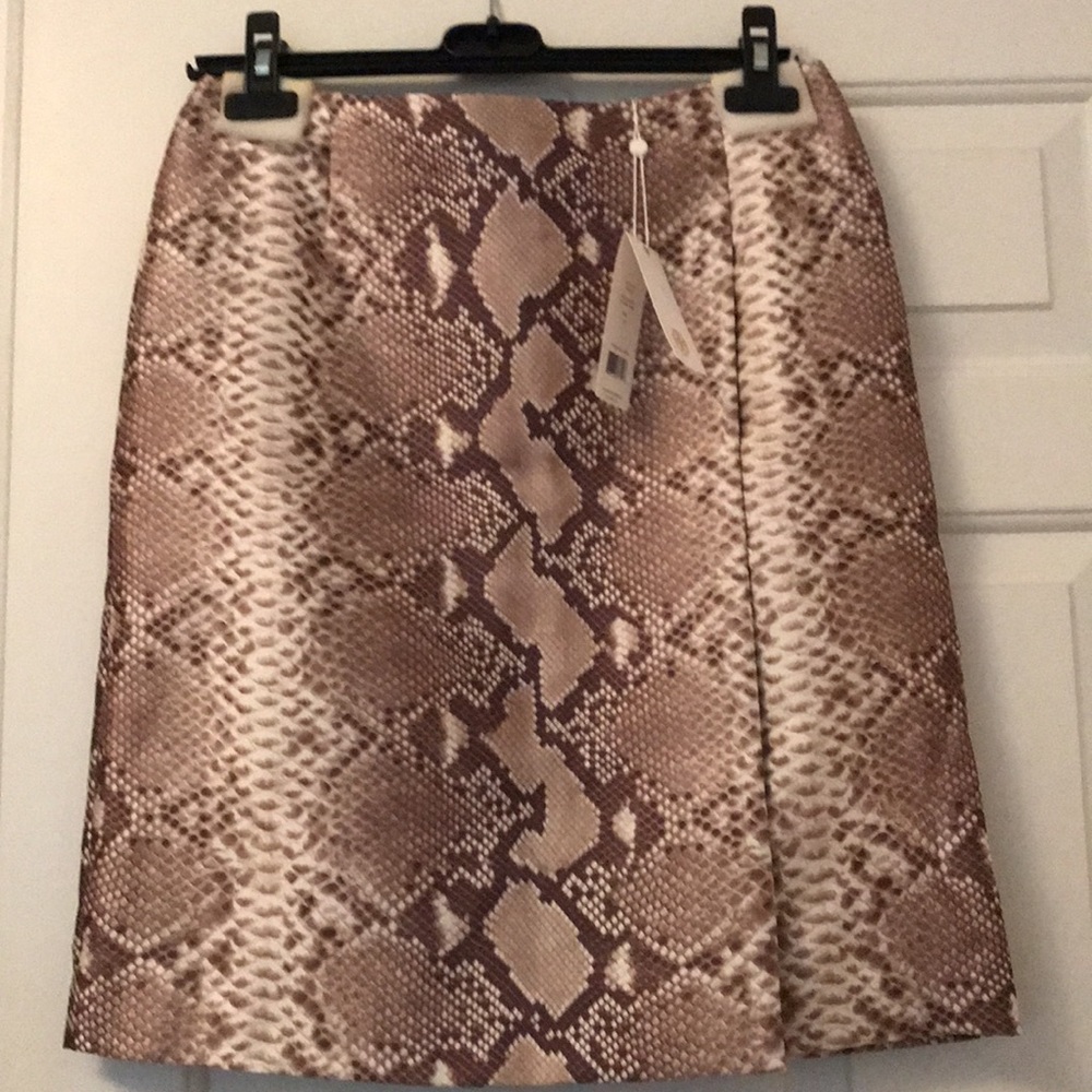 Tory Burch Python Wrap Silk Wool skirt
